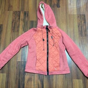 Hurley Coral Quilted Zip-Up Jacket